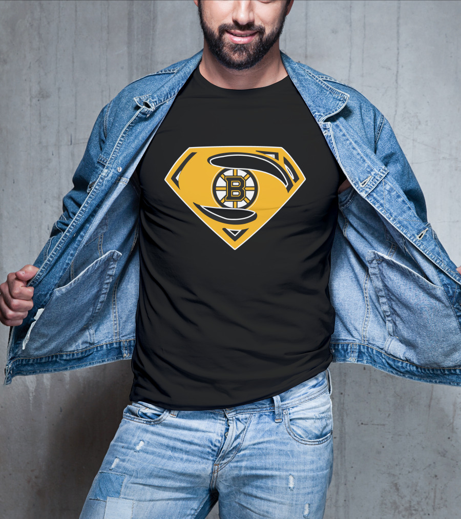 Superman Boston Bruins Iconic Emblem T-Shirt