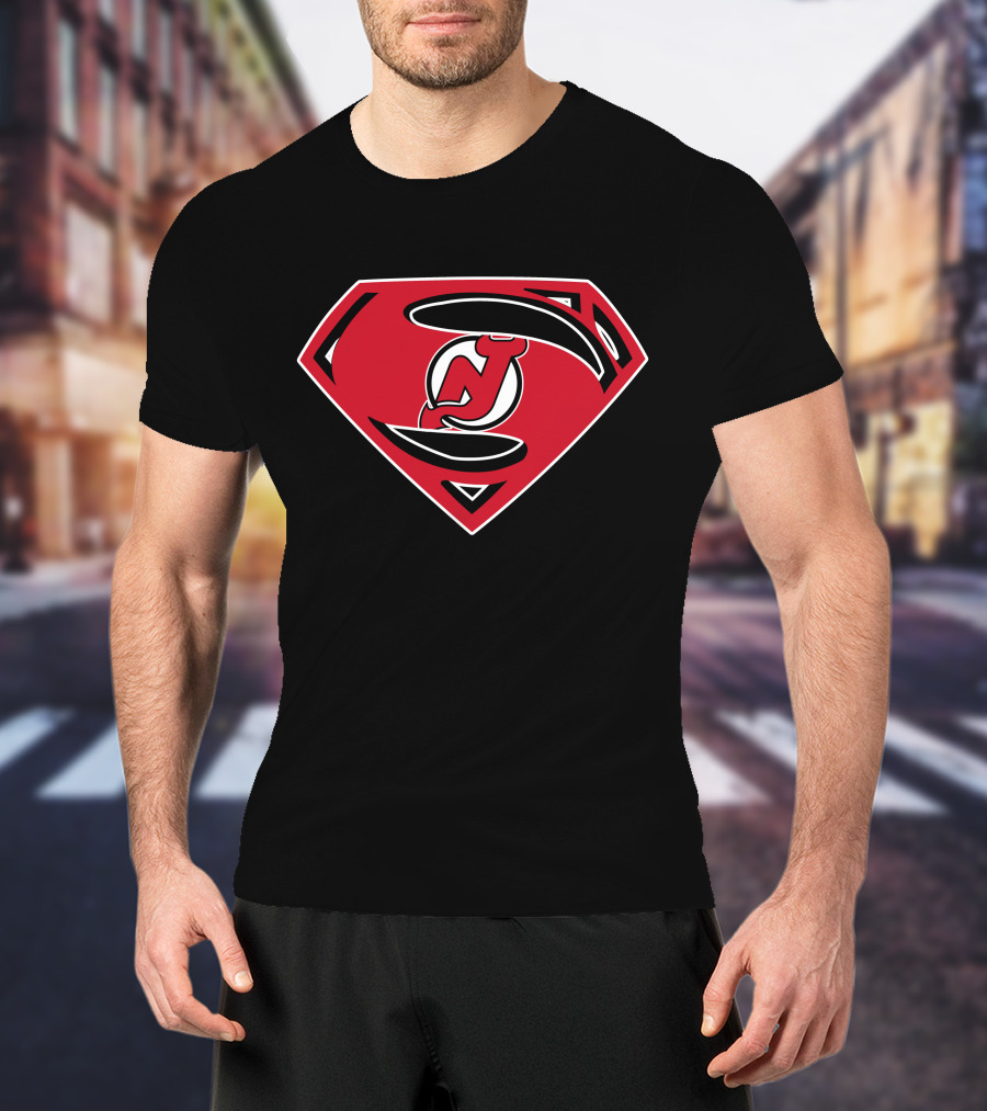 New Jersey Devils Superman Shield T-Shirt