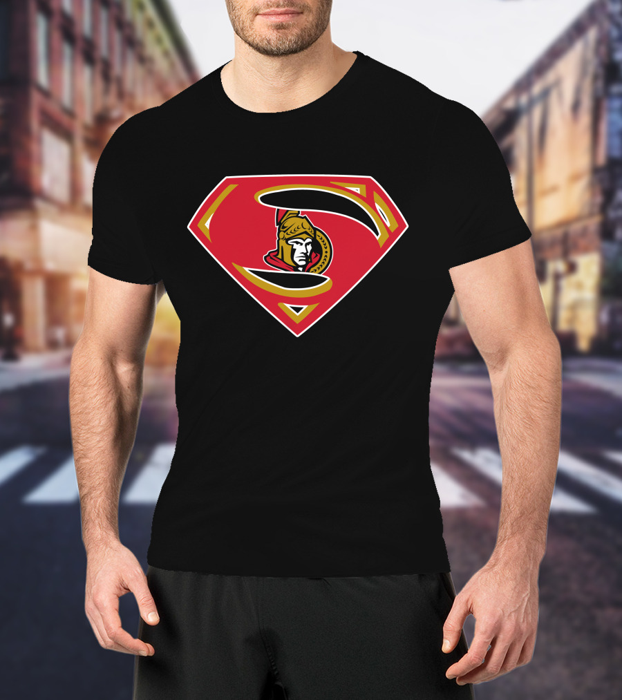 Superman Ottawa Senators Logo Shield T-Shirt