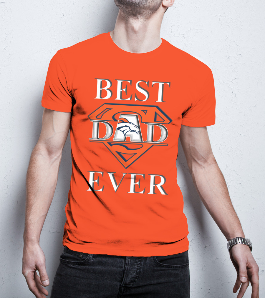 Best Dad Ever Broncos Superman T-Shirt