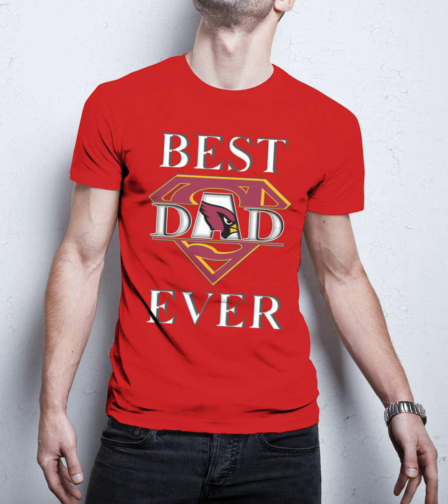 Best Dad Ever Cardinals Super Dad T-Shirt