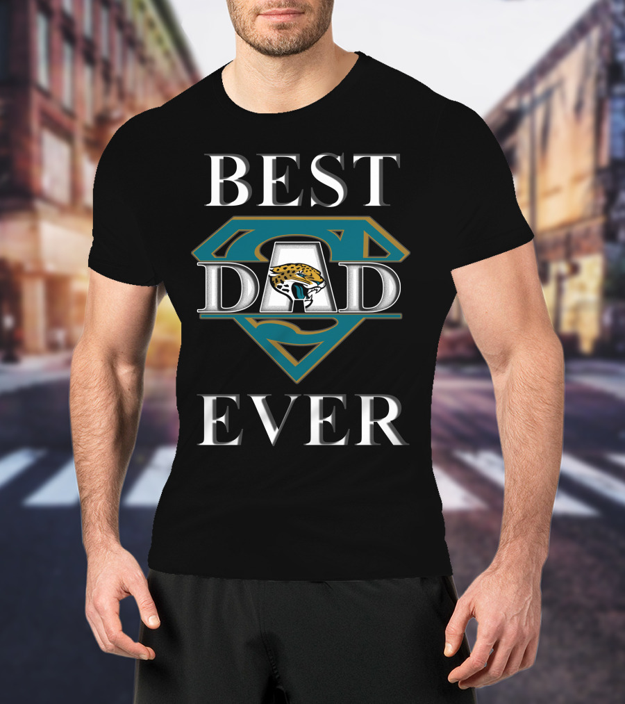 BEST DAD EVER Jaguars Logo Superman T-Shirt