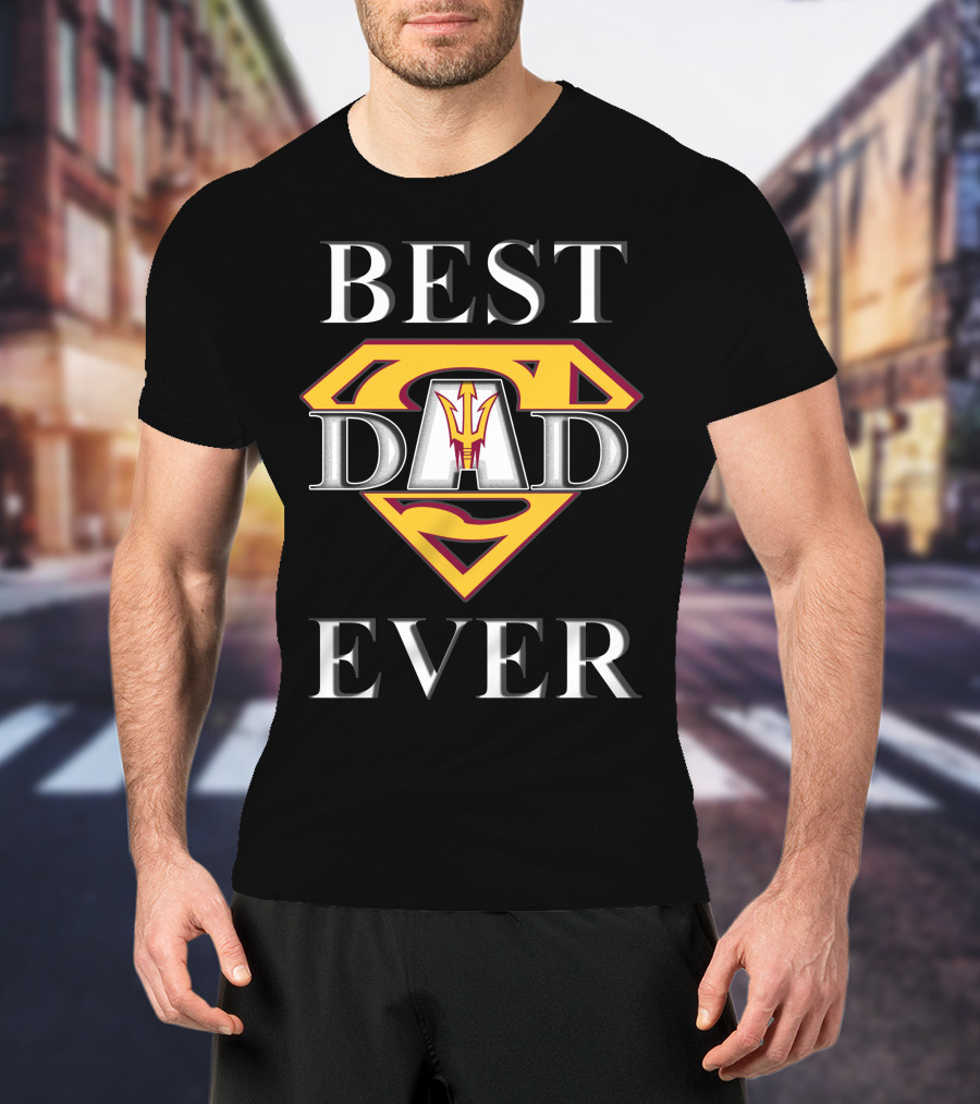 Arizona State Sun Devils Best Dad Ever Superhero T-Shirt