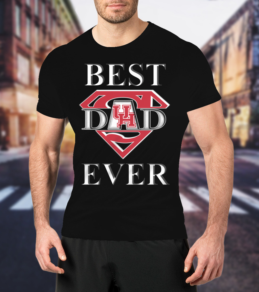 Best Dad Ever Houston Cougars Super T-Shirt
