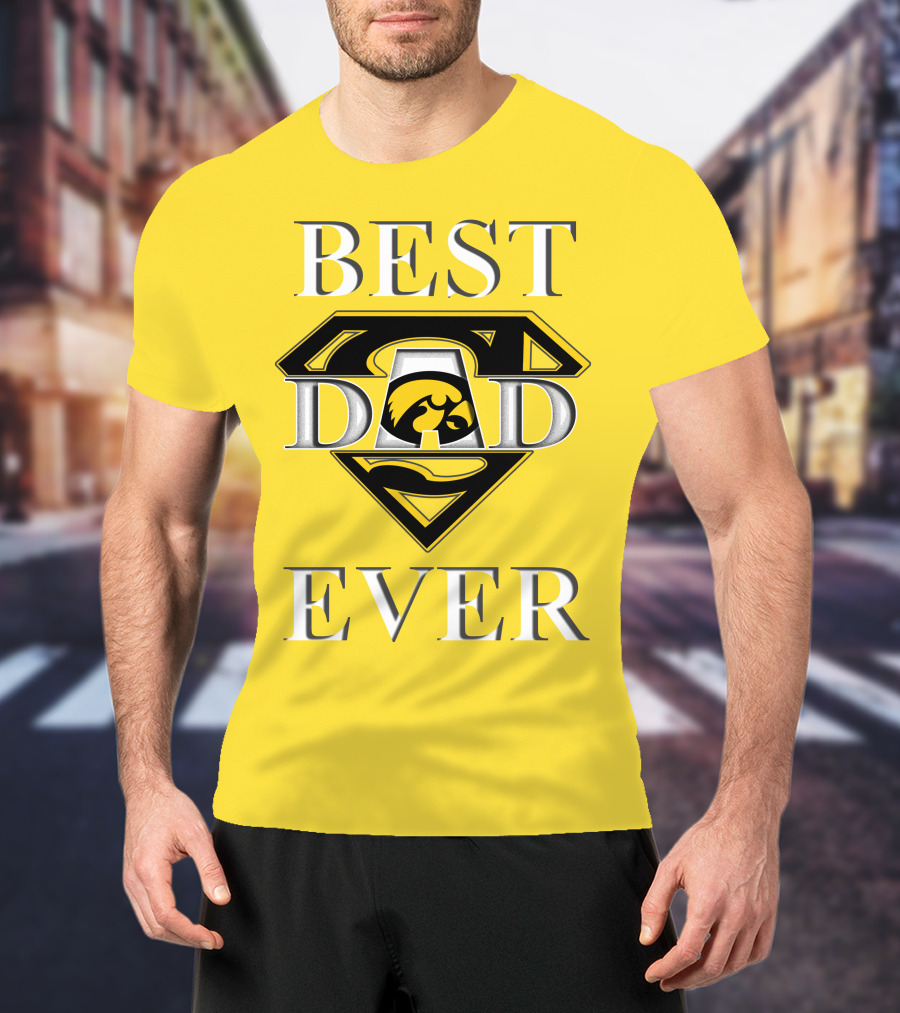Best Dad Ever Iowa Hawkeyes Superman T-Shirt