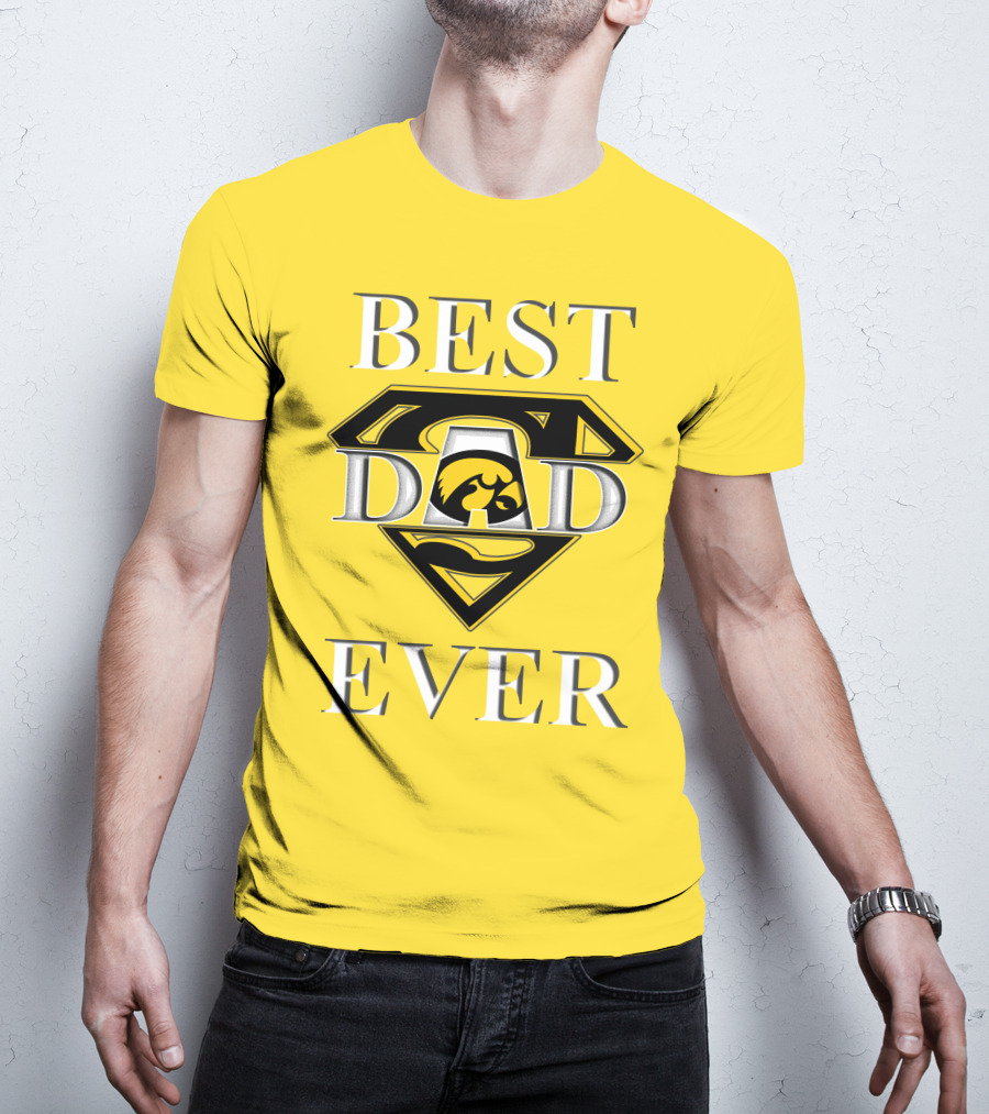 Best Dad Ever Iowa Hawkeyes Superman T-Shirt