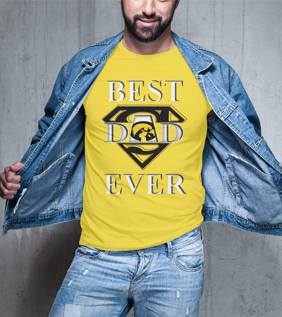 Best Dad Ever Iowa Hawkeyes Superman T-Shirt