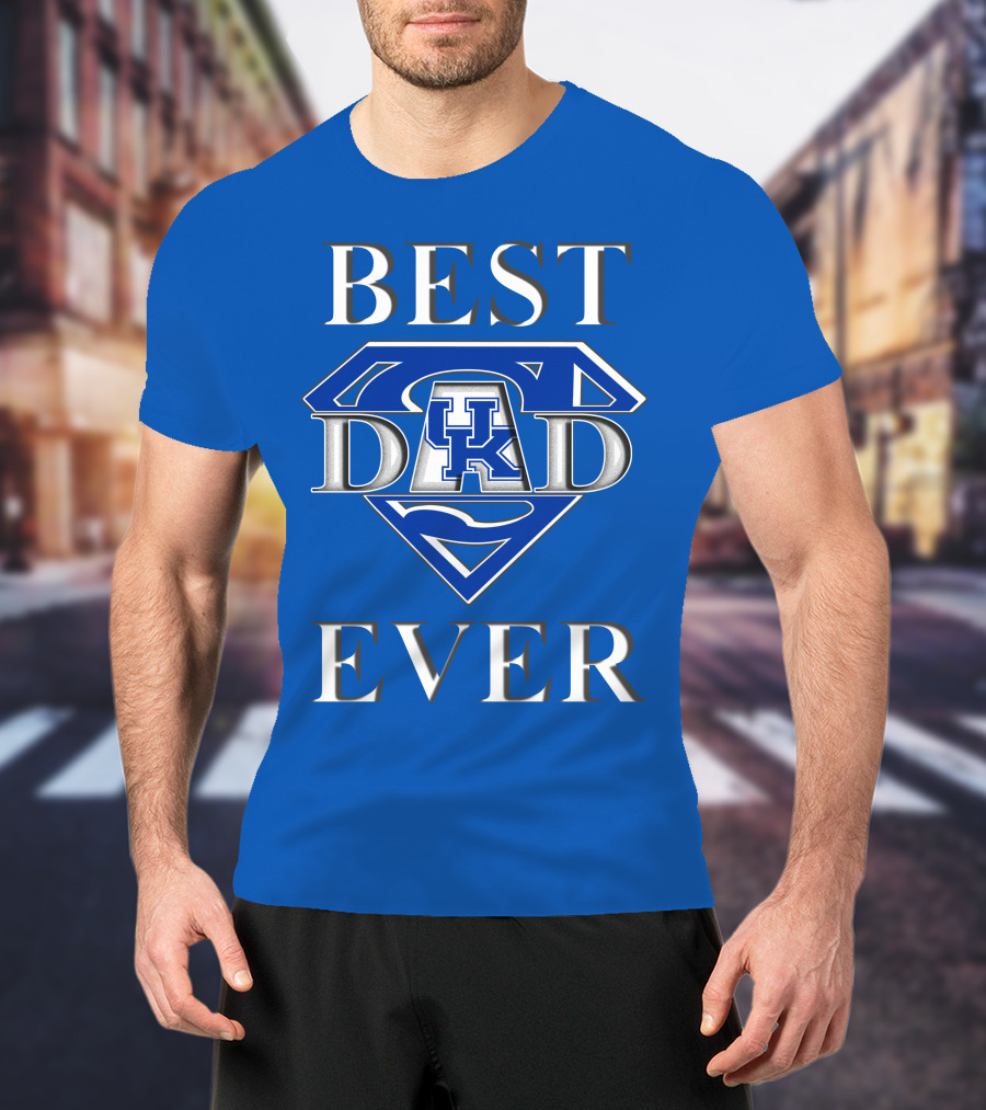 Best Dad Ever Kentucky Wildcats UK Super Dad T-Shirt