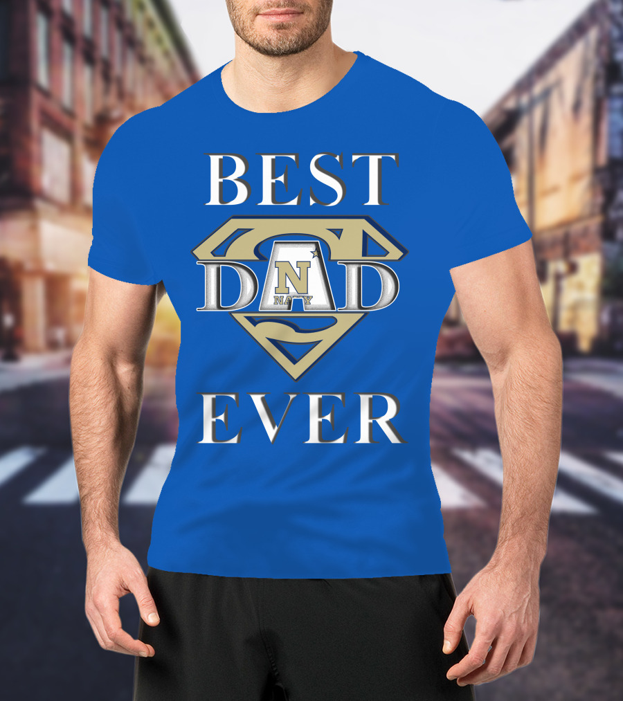Navy Midshipmen Best Dad Ever Superman T-Shirt