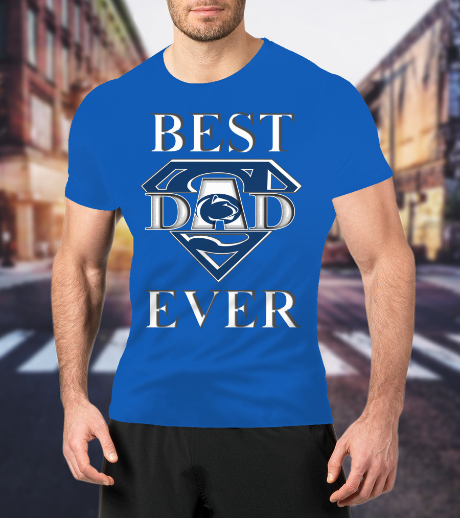 Penn State Nittany Lions Best Dad Ever Superhero T-Shirt