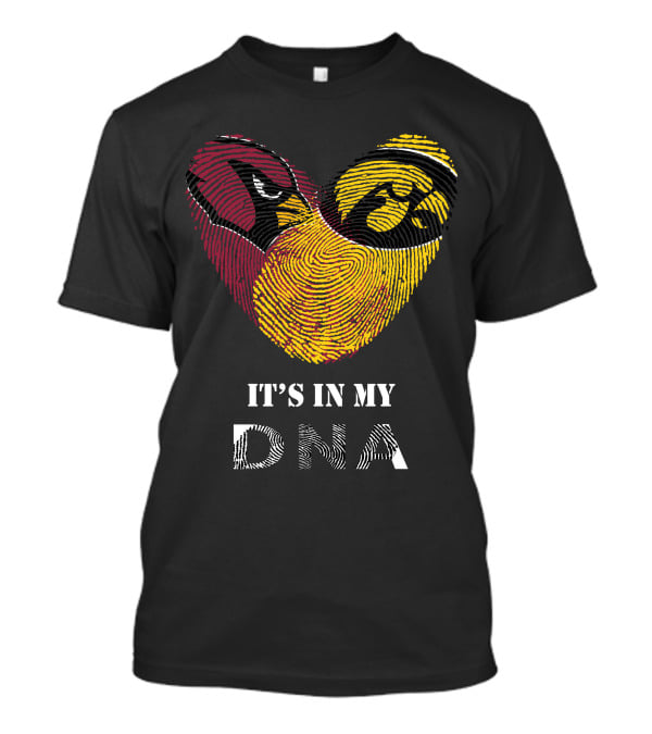 Cardinals Iowa Hawkeyes Heart It's In My Dna T-Shirt