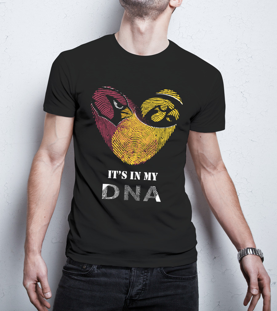 Cardinals Iowa Hawkeyes Heart It's In My Dna T-Shirt