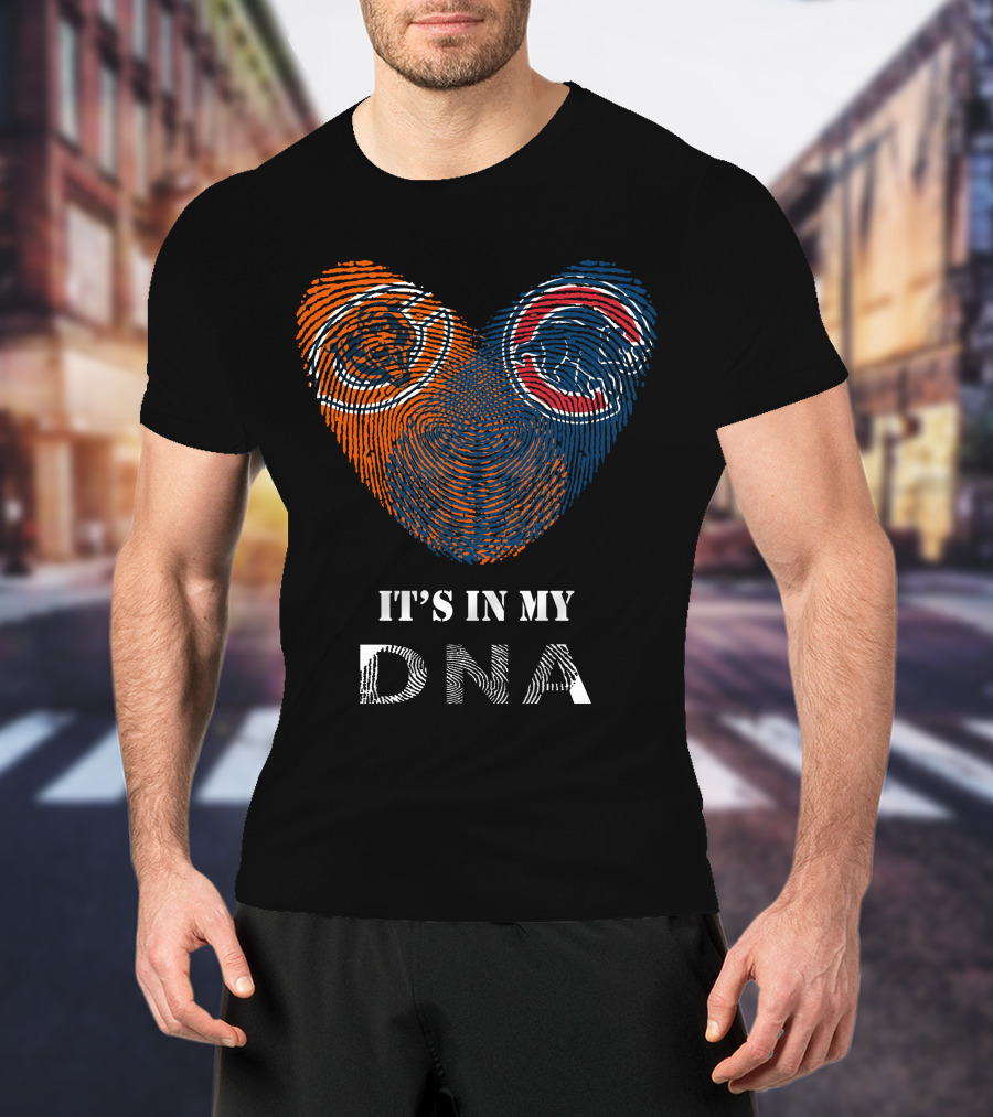 Bears Cubs It's In My Dna Fingerprint Heart T-Shirt