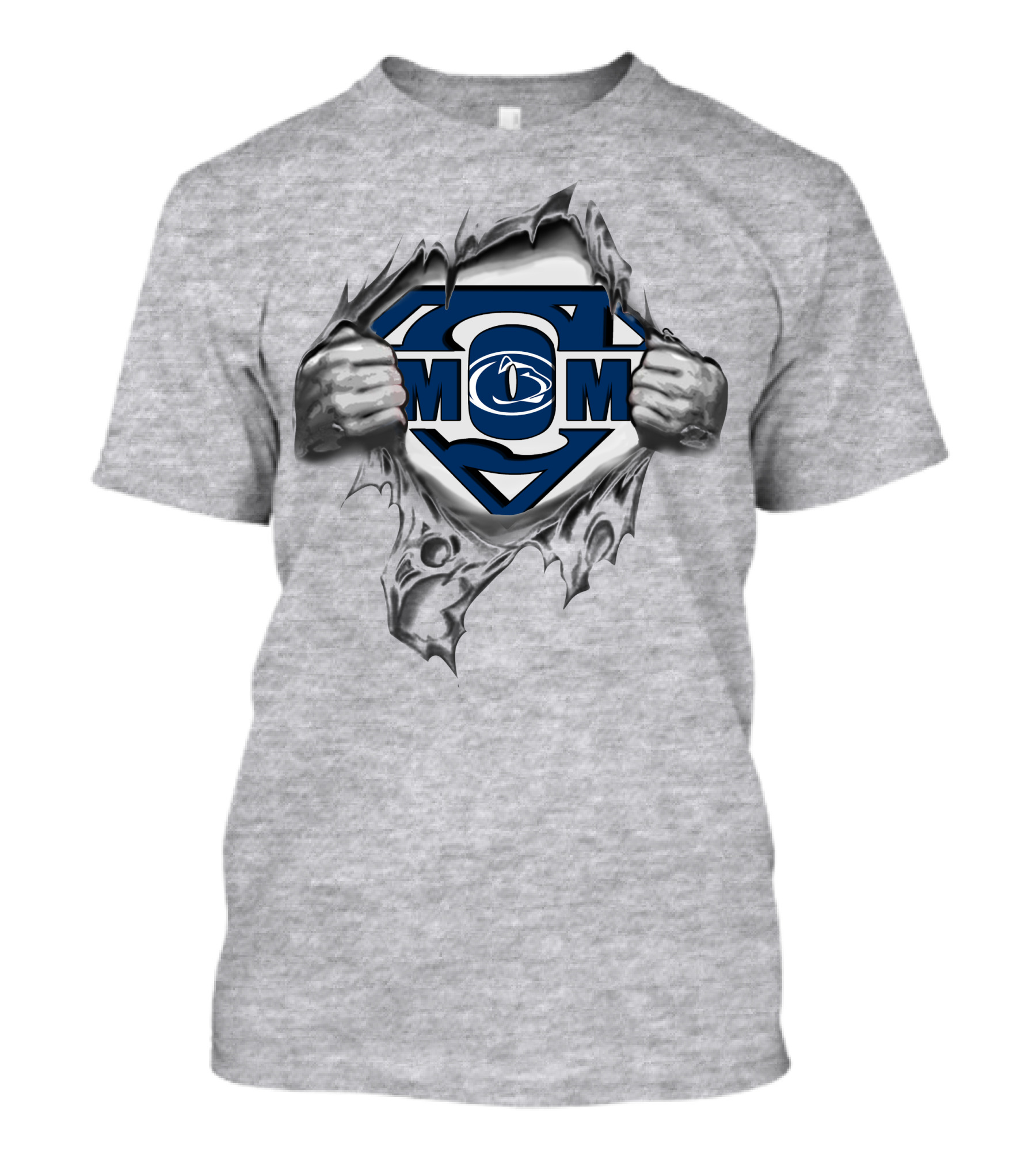 Penn State Super Mom Logo Tearing Effect T-Shirt
