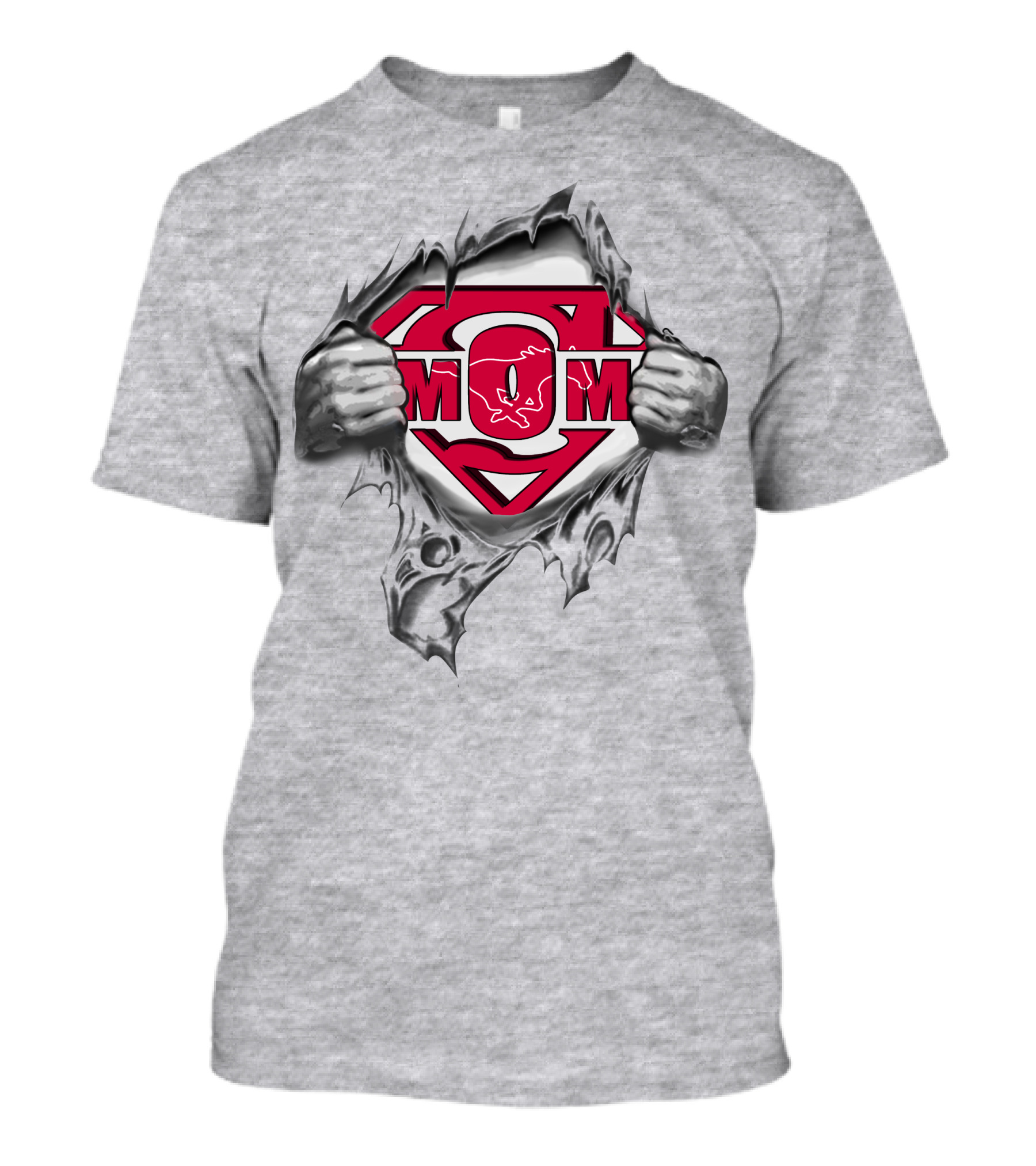 SMU Mustangs Superman Logo Torn Shirt Effect T-Shirt