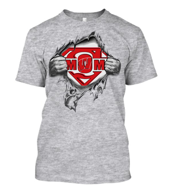 Wisconsin Badgers Super Mom Shield T-Shirt