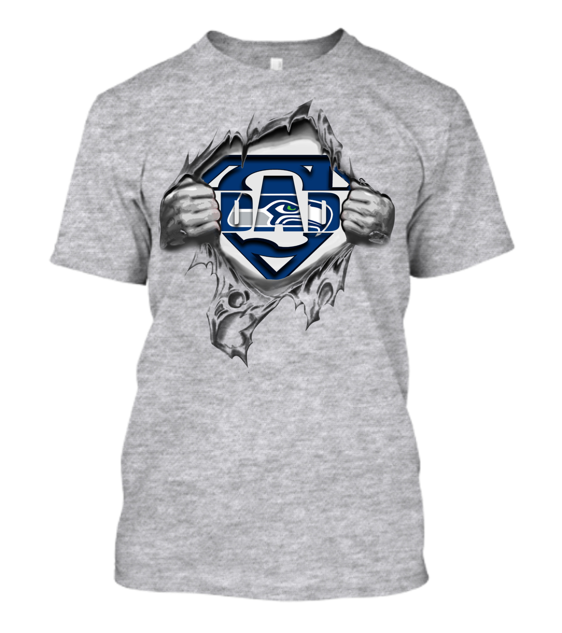Seahawks Super Dad Superman Logo Nfl Fan T-Shirt