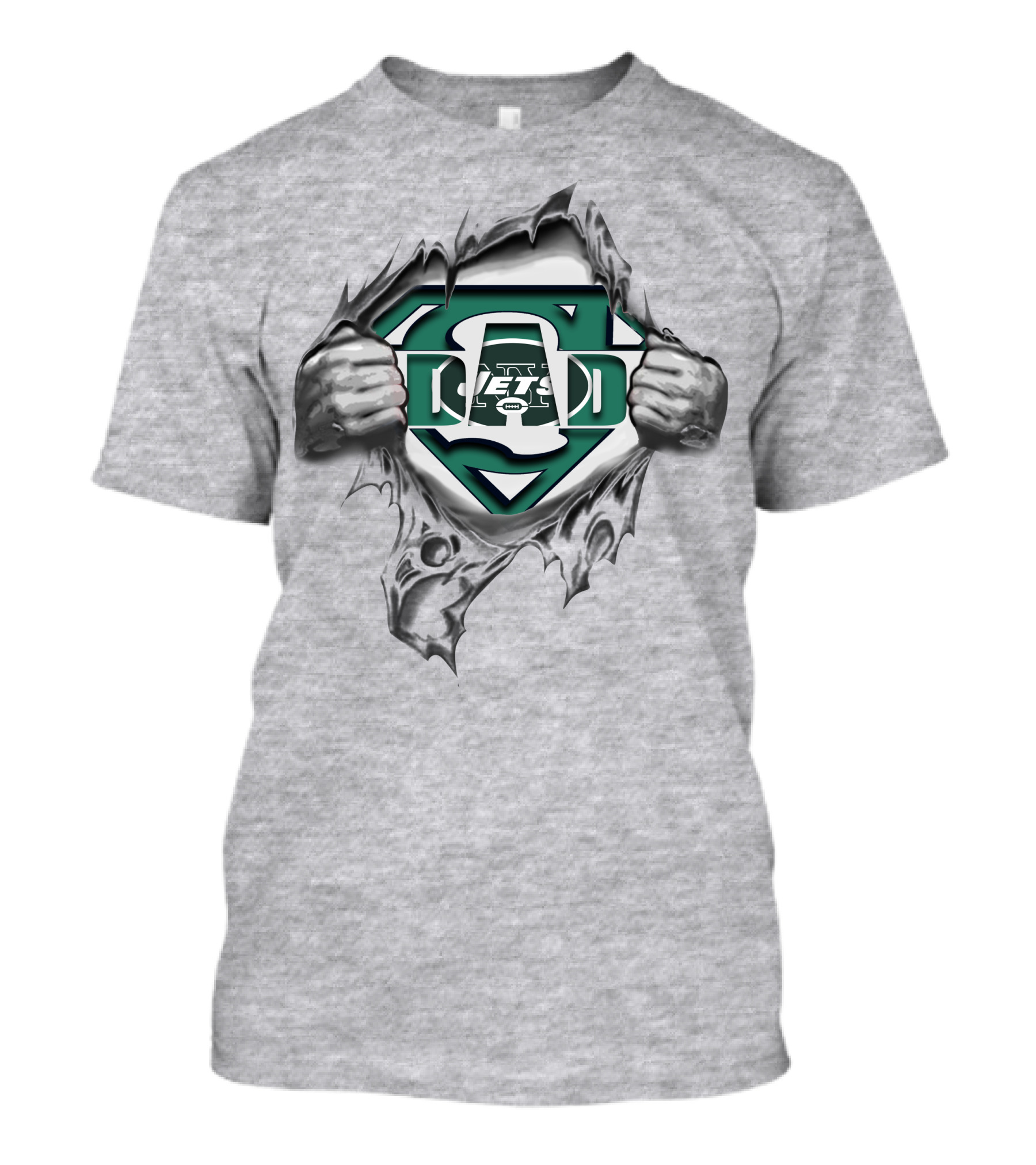 Jets Super Dad Strong Hero T-Shirt