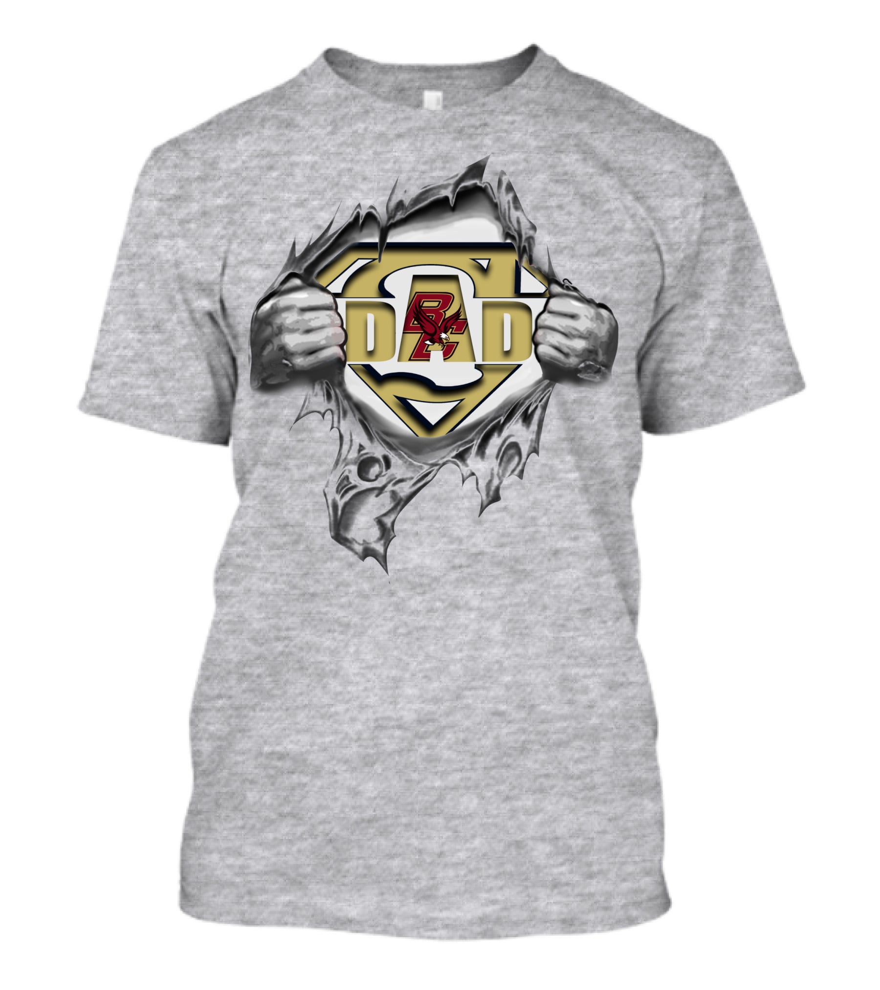 Boston College Eagles Dad Superhero T-Shirt
