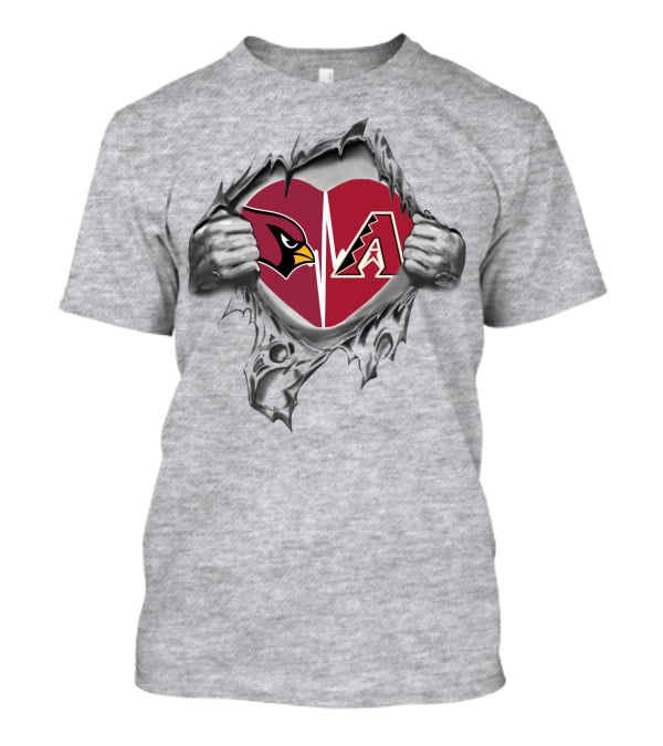 Arizona Cardinals Diamondbacks Heartbeat Passion T-Shirt