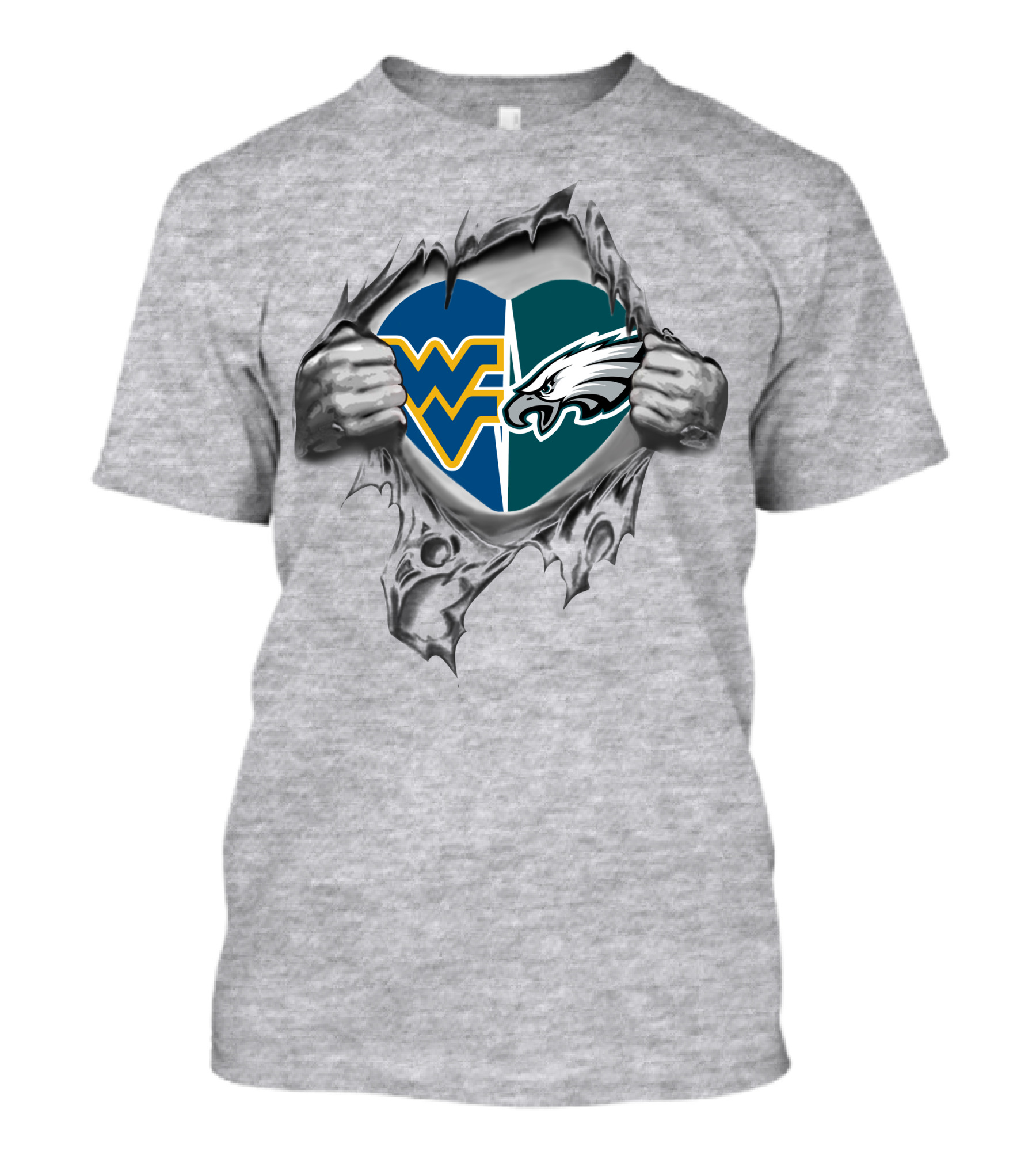 Philadelphia Eagles West Virginia Heart Logo Passion T-Shirt