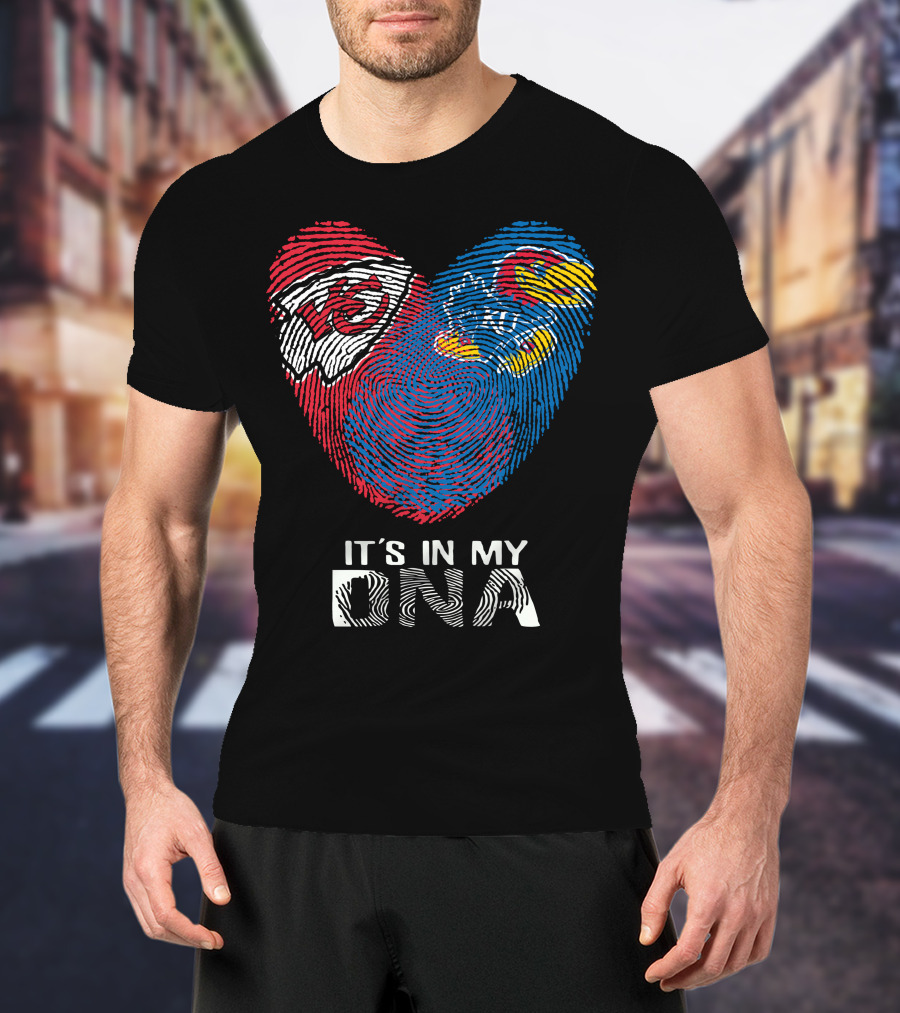 Kansas City Chiefs And Kansas Jayhawks It's In My Dna T-Shirt