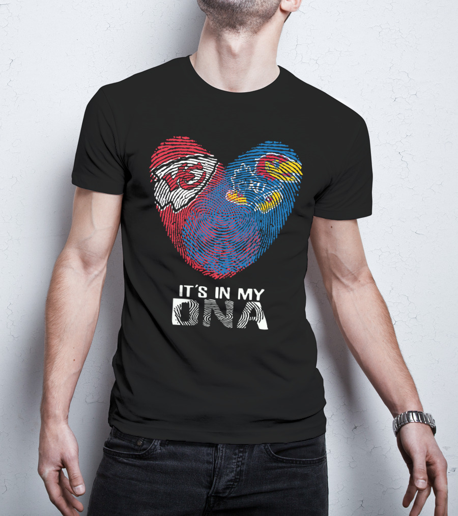 Kansas City Chiefs And Kansas Jayhawks It's In My Dna T-Shirt