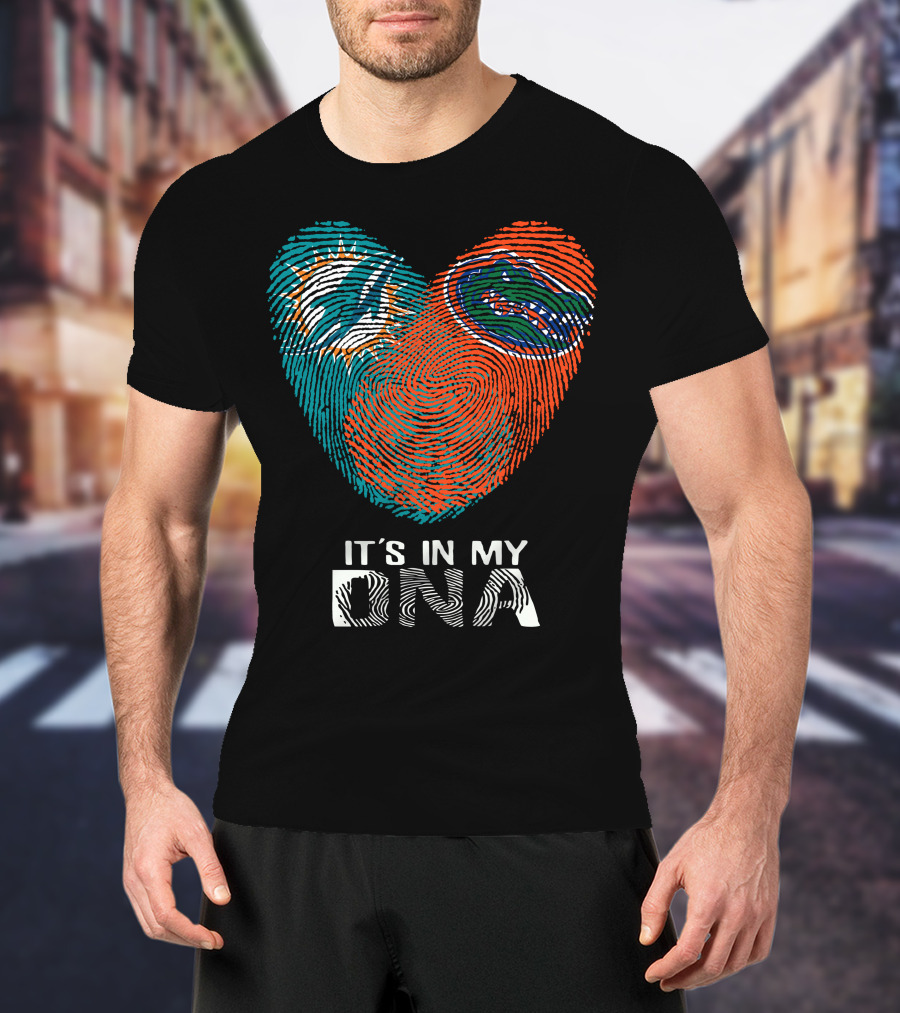 Miami Dolphins Florida Gators It's In My DNA T-Shirt