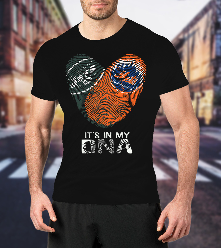 Jets Mets It's In My DNA Fingerprint T-Shirt