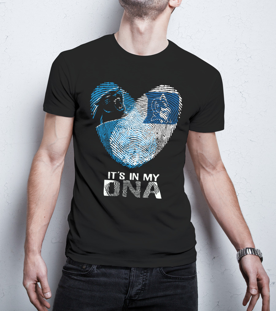 Panthers Duke It's In My DNA Fingerprint Heart T-Shirt