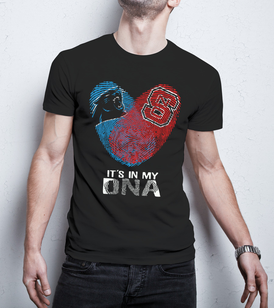 Panthers Nc State Wolfpack Fingerprint It's In My Dna T-Shirt