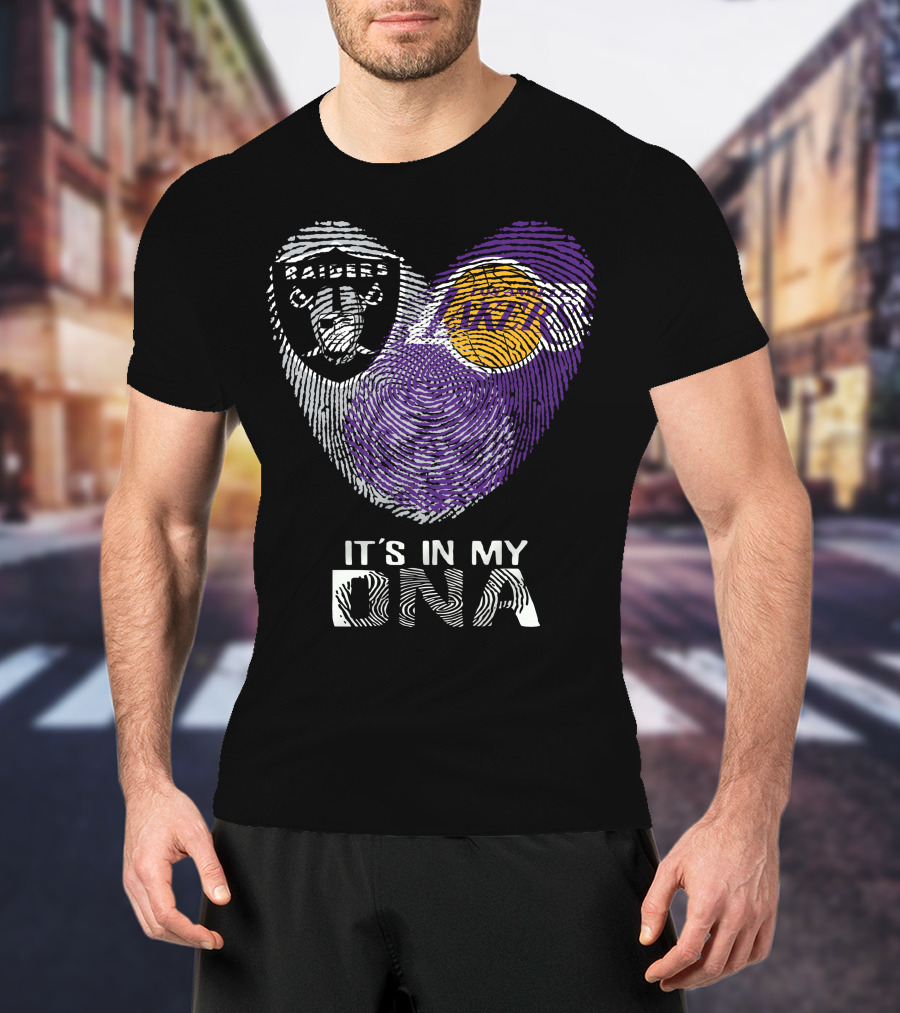 Raiders Los Angeles Lakers It's In My DNA T-Shirt