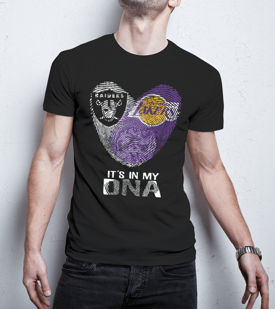 Raiders Los Angeles Lakers It's In My DNA T-Shirt