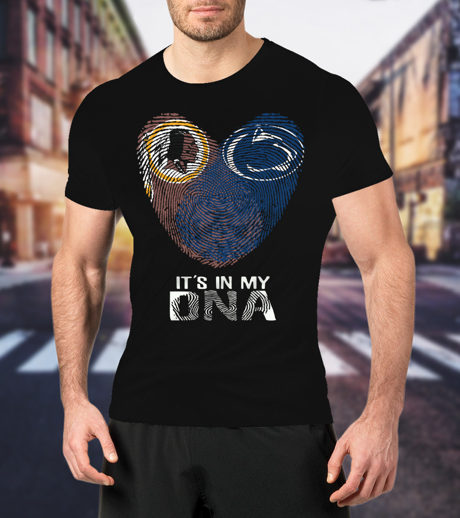 Redskins Penn State It's In My Dna Fingerprint Heart T-Shirt
