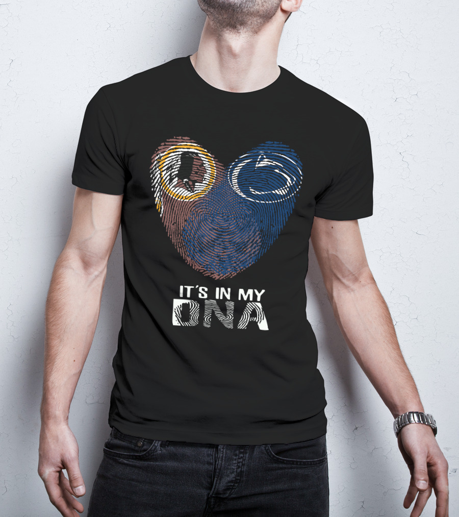 Redskins Penn State It's In My Dna Fingerprint Heart T-Shirt