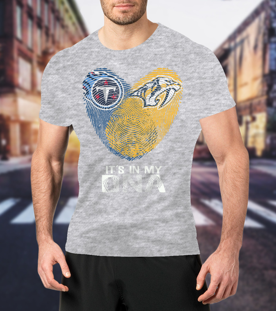 Titans Predators It's In My DNA Fingerprint Heart T-Shirt
