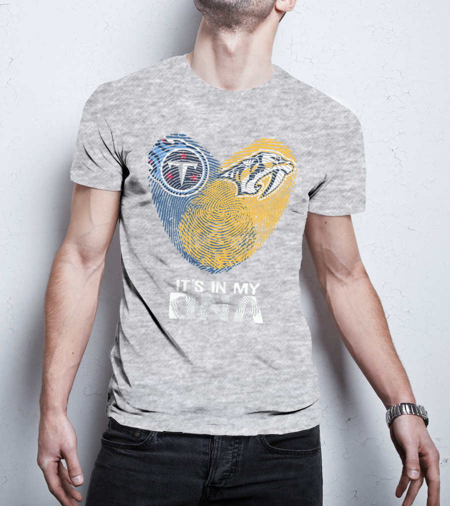 Titans Predators It's In My DNA Fingerprint Heart T-Shirt