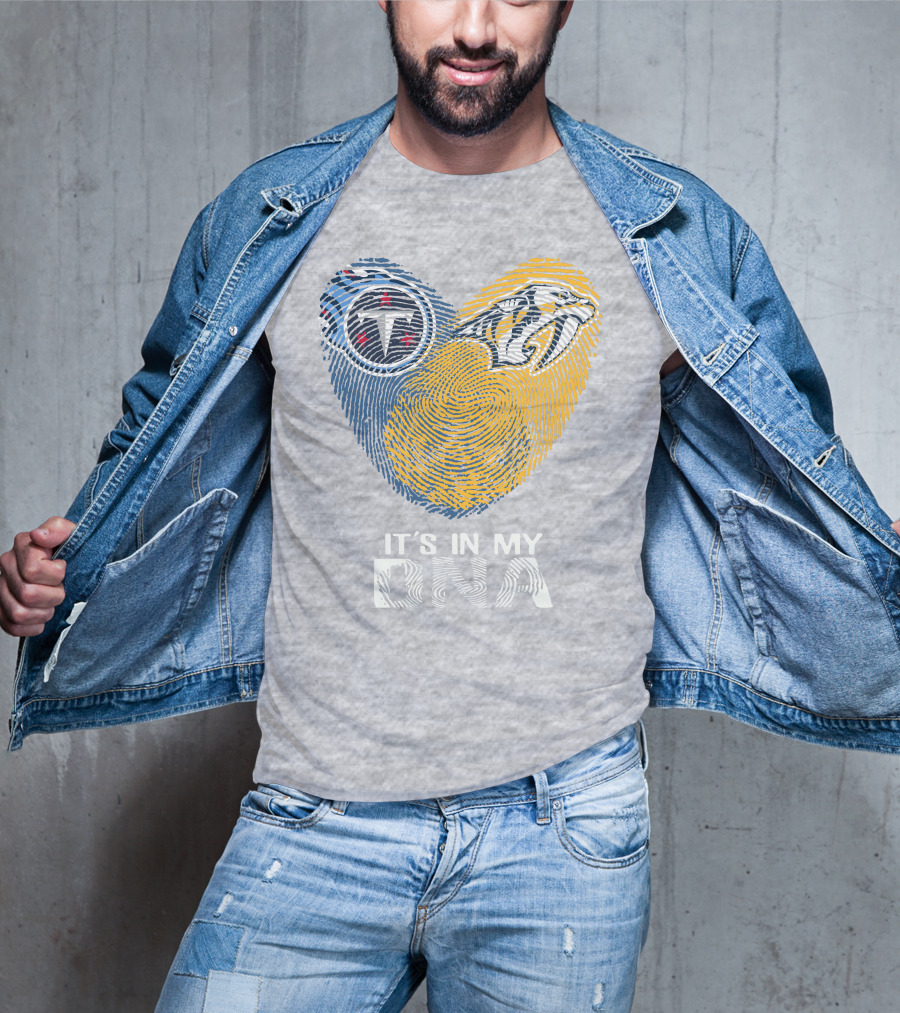 Titans Predators It's In My DNA Fingerprint Heart T-Shirt