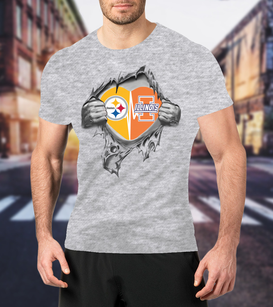 Steelers Illinois Heartbeat T-Shirt