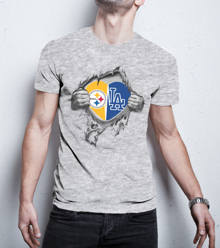 Steelers Dodgers Heart Breakthrough T-Shirt