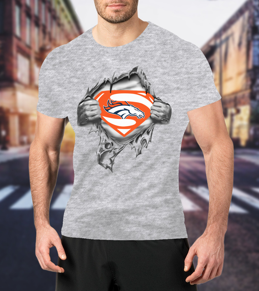 Denver Broncos Superman Chest Logo T-Shirt