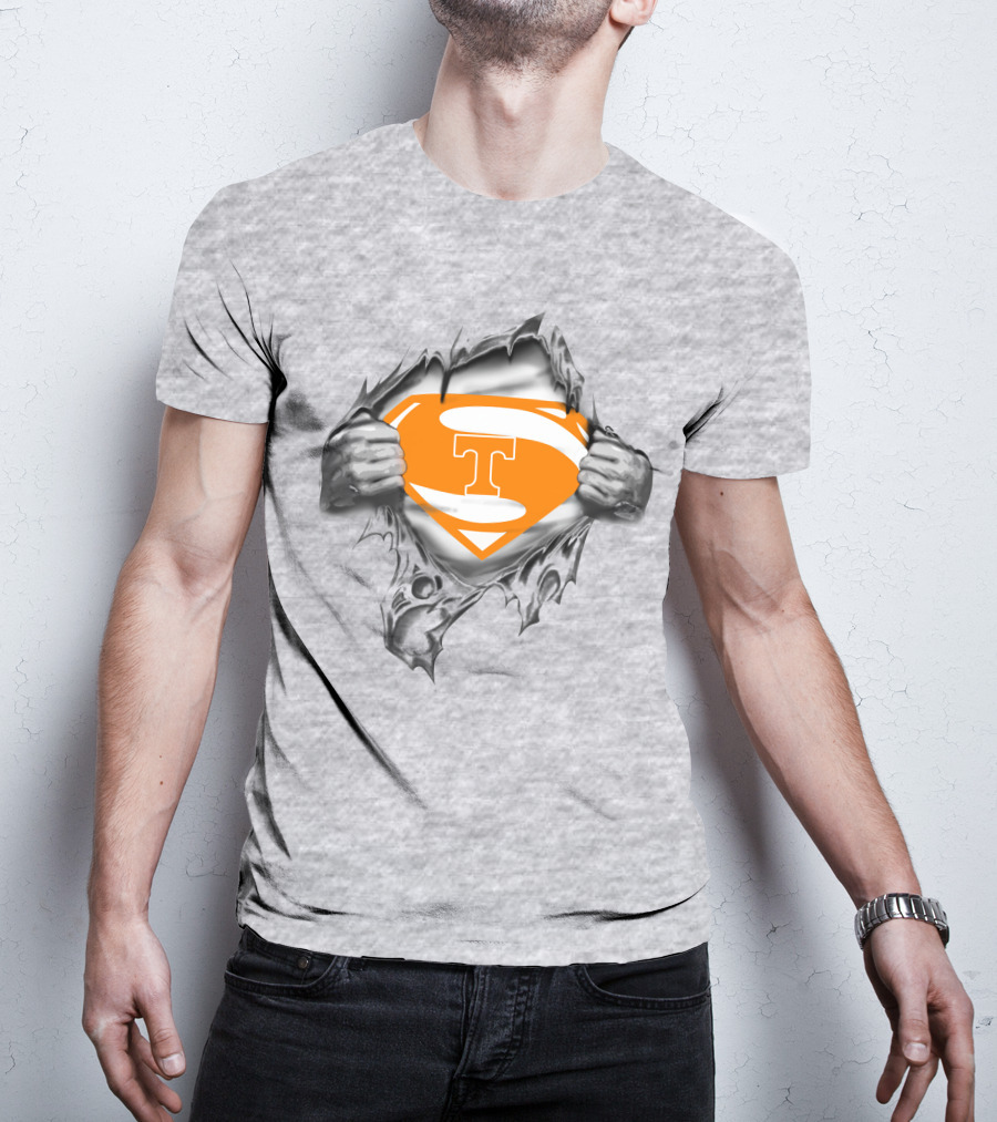 Tennessee Vols Superman Logo Tear T-Shirt