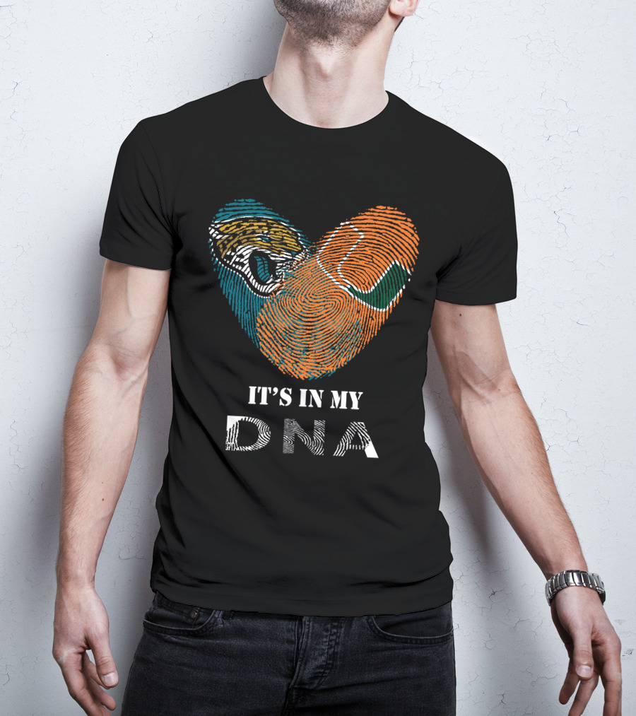 Jacksonville Jaguars Miami Hurricanes It's In My DNA T-Shirt