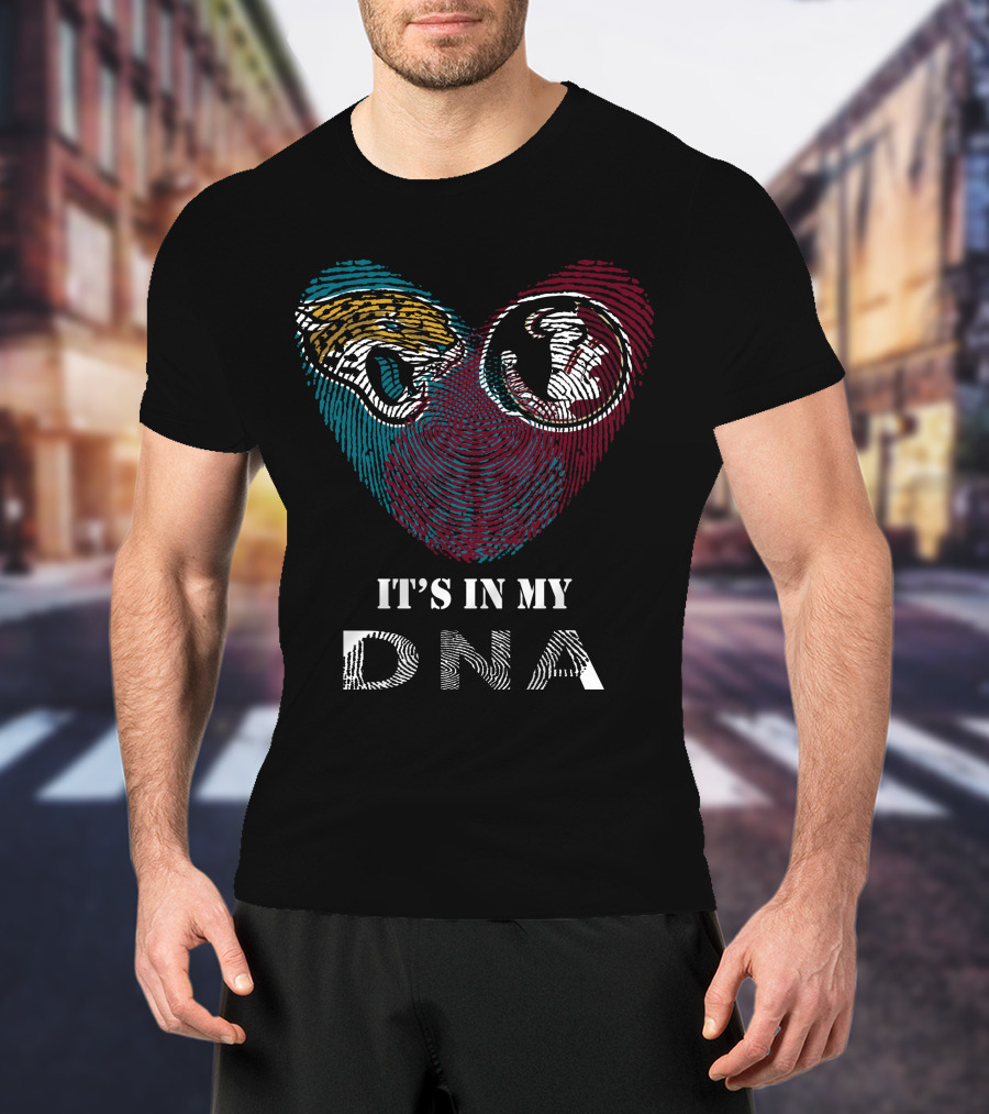 Jaguars Seminoles Heart It's In My DNA T-Shirt