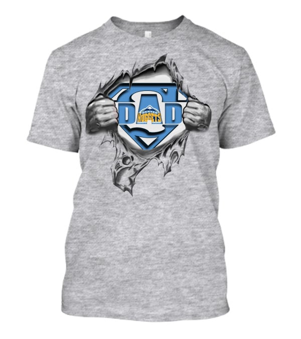 Denver Nuggets Dad Superhero Emblem T-Shirt