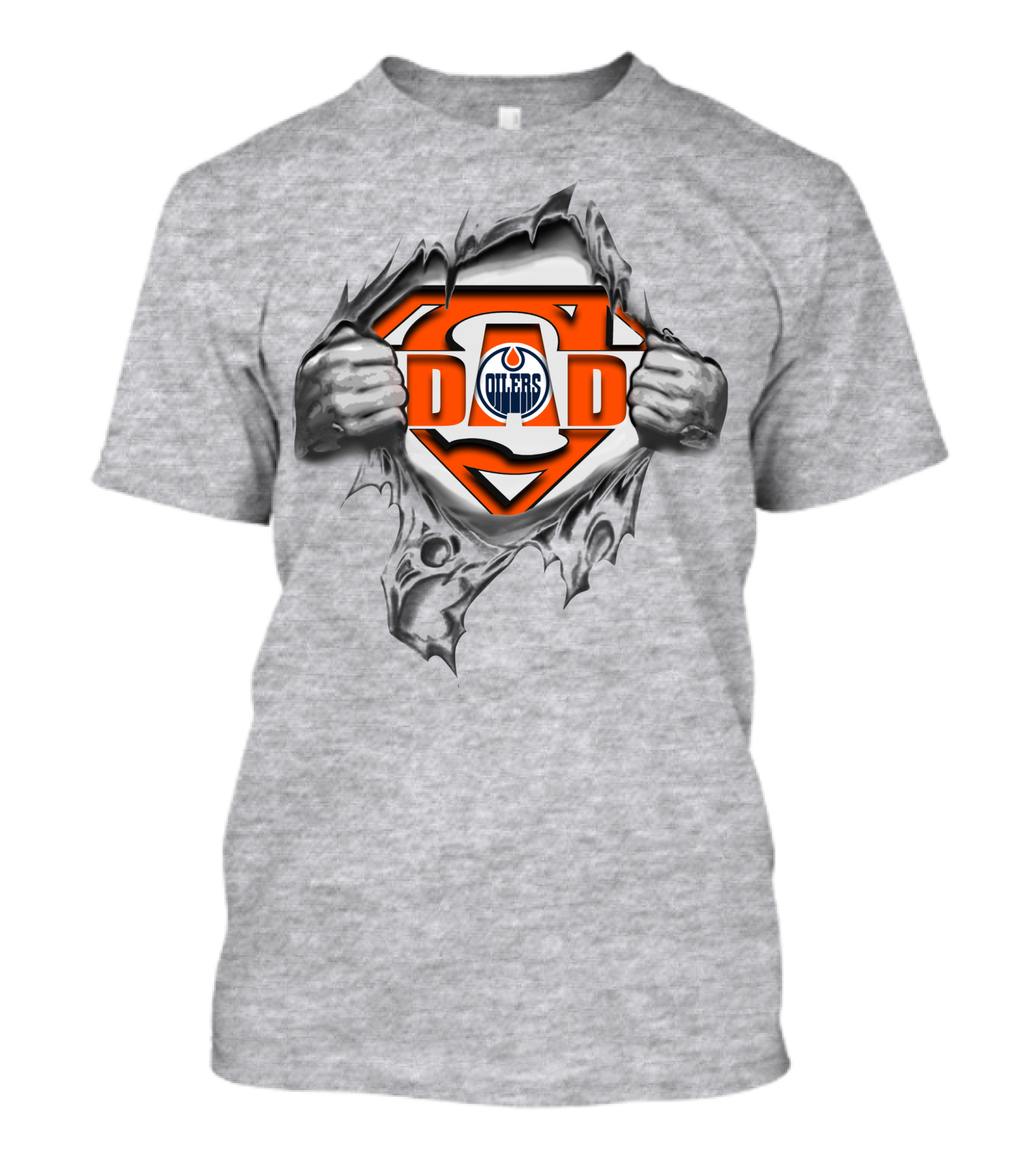 Edmonton Oilers Super Dad Logo Superman T-Shirt
