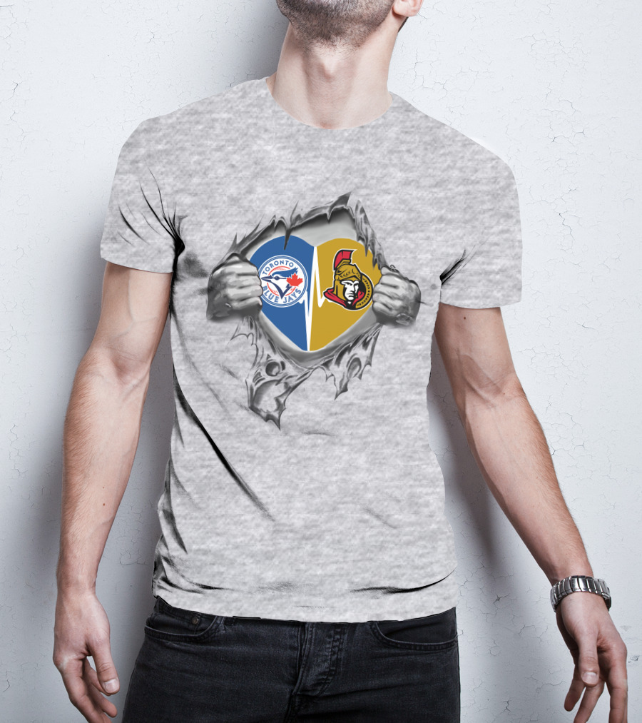 Toronto Blue Jays Ottawa Senators Heartfelt Fan Allegiance T-Shirt