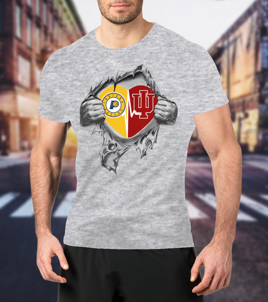 Indiana Pacers Hossiers Heartbeat Basketball Hoosiers T-Shirt