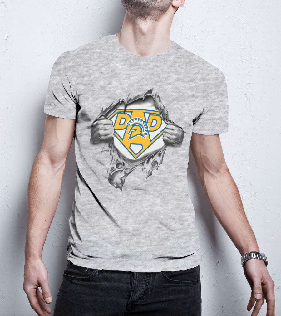San Jose State Spartans Super Dad Hero Shield T-Shirt