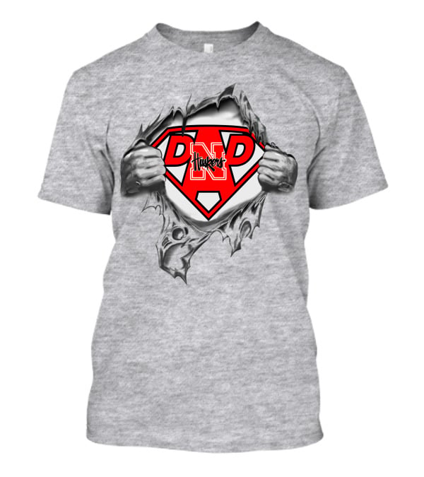 Nebraska Cornhuskers Dad Hero Logo Huskers Super T-Shirt